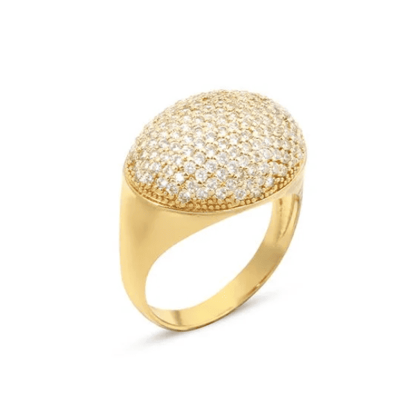 Anel Cravejado Zircônias