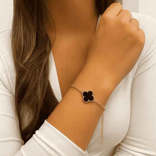 Pulseira Trevo Preto